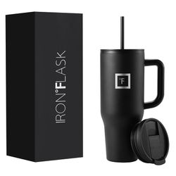NEW IRON FLASK 40 oz Co-Pilot Insulated Tumbler - Midnight Black