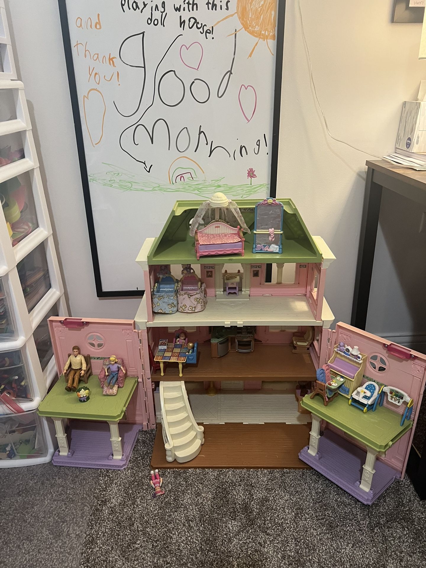 Fisher Price Dollhouse And Furniture