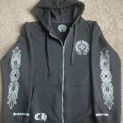 Chrome heart zip up