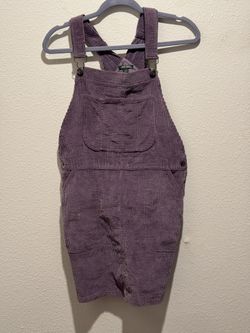 Cottagecore Pastel Purple Overall Dress