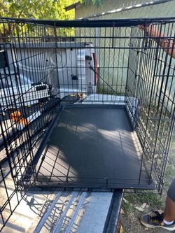 LARGE PET CRATE WITH DOUBLE SIDE DOORS