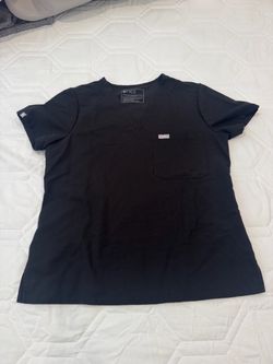 Figs Womens Scrub Top Black Petite