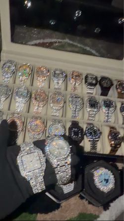 Luxury Designer Automatic Stainless Steel & Iced out Watches