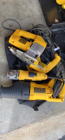 Dewalt VS . RECIPROCATING SAW 11/8” STROKE (28mm)120v -12A-0-2700min-DW114mm(41/2” Angle grinder {link removed} DW505-1/2”(13mm)HammerDril