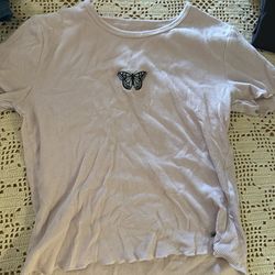 Hollister butterfly shirt
