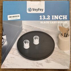 Lazy Susan Organizer, 13.2 Inch Non-Skid Bamboo Lazy Susan for Kitchen Table ...