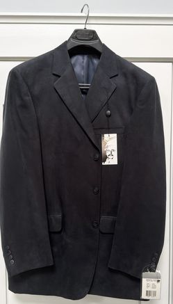 Men’s Oleg Cassini-Sport Coat-Navy Blue-New with Tags! Fully lined. Size 43-Vintage. 