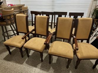 Neutral Dining Chairs – Set of 8, Deal at $200