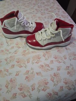Size 5.5Y Air Jordan 11 Retro Cherry Red Sneakers
