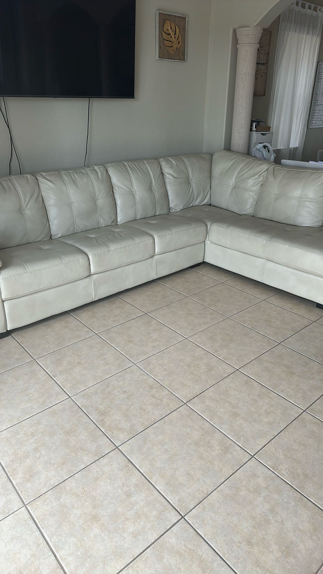 XL Couch In White, L Couch For Living Room