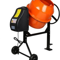 New in Box. Cement Mixer. 3.5 Cubic Ft. 2/3 HP 120V Portable Electric Concrete Mixer
