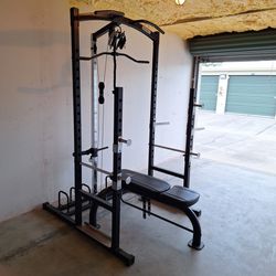 Marcy half rack home garage gym set 