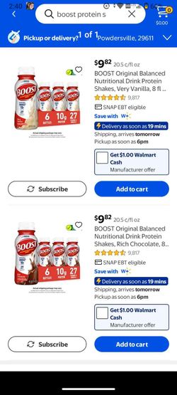 Boost protein shakes