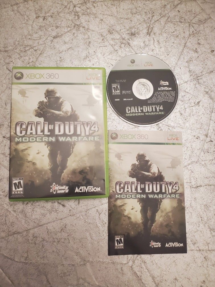 Call of Duty 4: Modern Warfare (Microsoft Xbox 360) Complete w/ Manual CIB