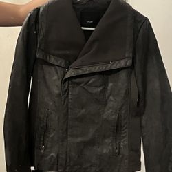 Grey Leather Jacket 