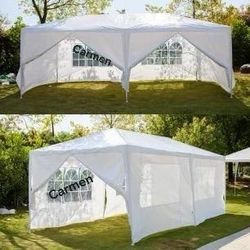 10x20 wedding party tent outdoor canopy teng with 6 side walls white FOR SALE