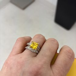 3ct Lab Canary Princess Cut 