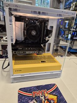 Okinos Aqua Uno Gaming PC - Yolk: 3.6 Ryzen 7 3700X, ASRock B550M/ac Motherboard, 16GB RAM