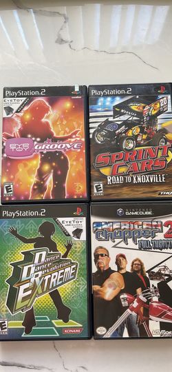 PS2 & GameCube Games Lot - EyeToy Groove, DDR Extreme, Sprint Cars, American Chopper 2