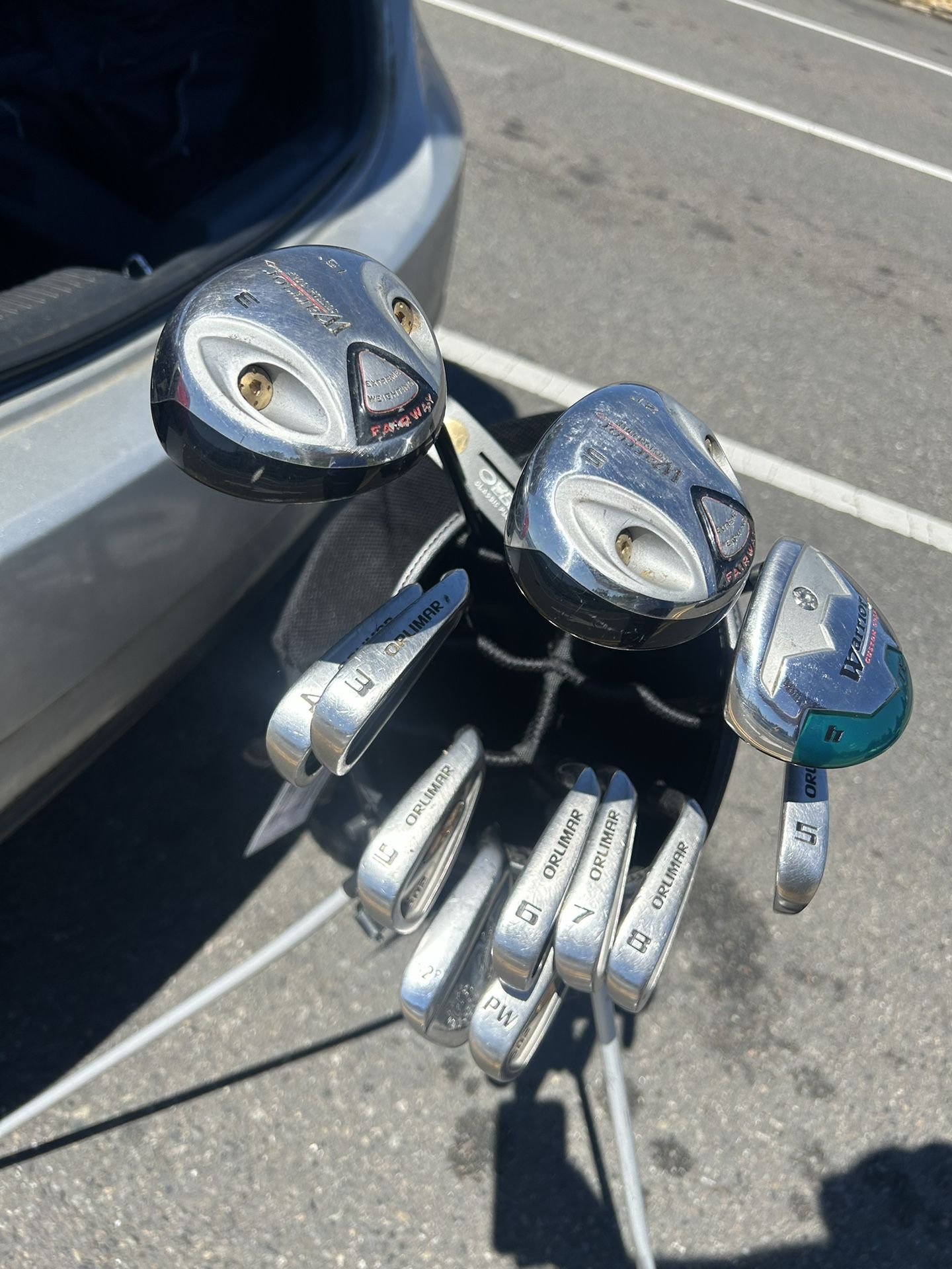 Full Golf Club Set With Bag, 3W, 5W, H, 3-PW, 52, P