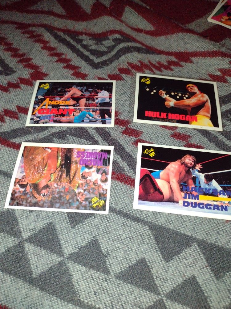 Wrestling Vintage Classic WF Includes Hulk, Andre The Giant, The Widow Maker. Superfly To Name A Few Over 40 Cards. Cash Porch Pickup Redmond