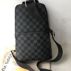 Authentic Louis Vuitton Black Gray Leather LV for Sale in El Paso, TX OfferUp
