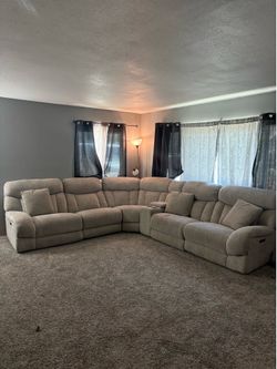 Sectional Gray Reclining Couch