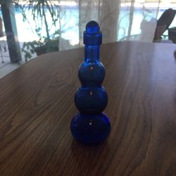 Small Cobalt Blue Bottle 5”