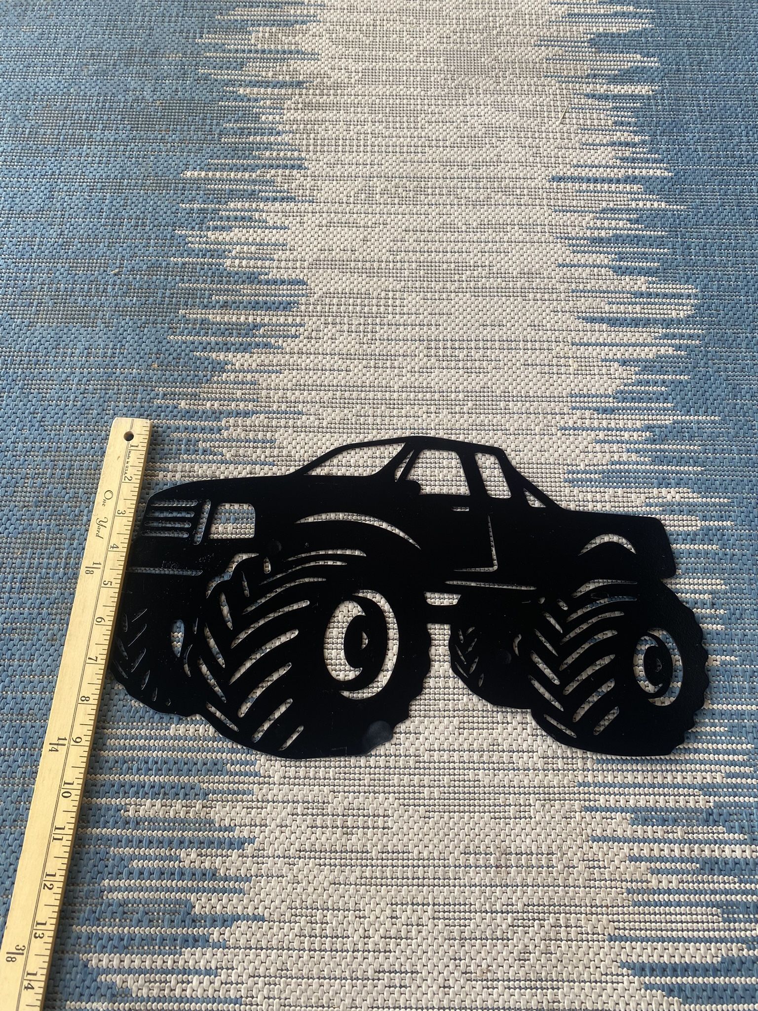 Monster truck yard wall art 