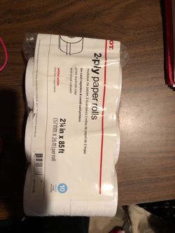 2.25x85’ 2 ply register paper, 6ct