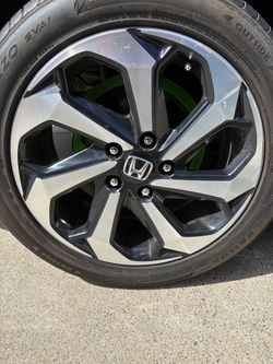 2X 17-inch factory OEM machined and black alloy wheels equipped on a 2016-2017 Honda Accord