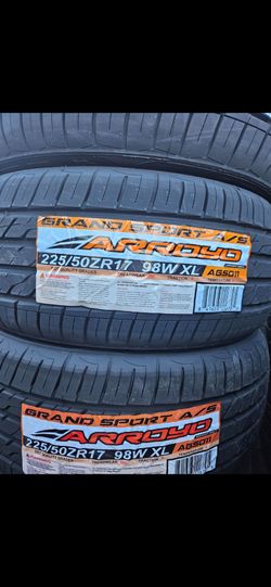225-50-17 !!! ARROYO SPORT A/S !!! $310 LAS 4 LLANTAS MONTADAS Y BALANCEO INCLUIDO 👌
