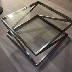 Glass Coffee Table And Side Table