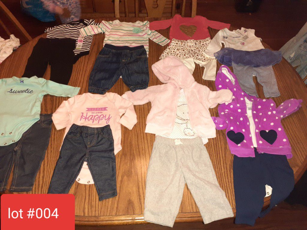 0- 3 months girls clothes lot