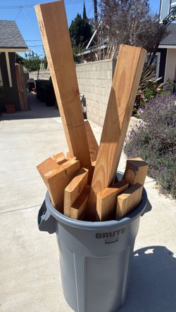 FREE wood. Not the bucket.