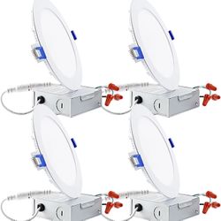 TORCHSTAR Basic Series 12W 6 Inch LED Recessed Lighting, 4 Pack