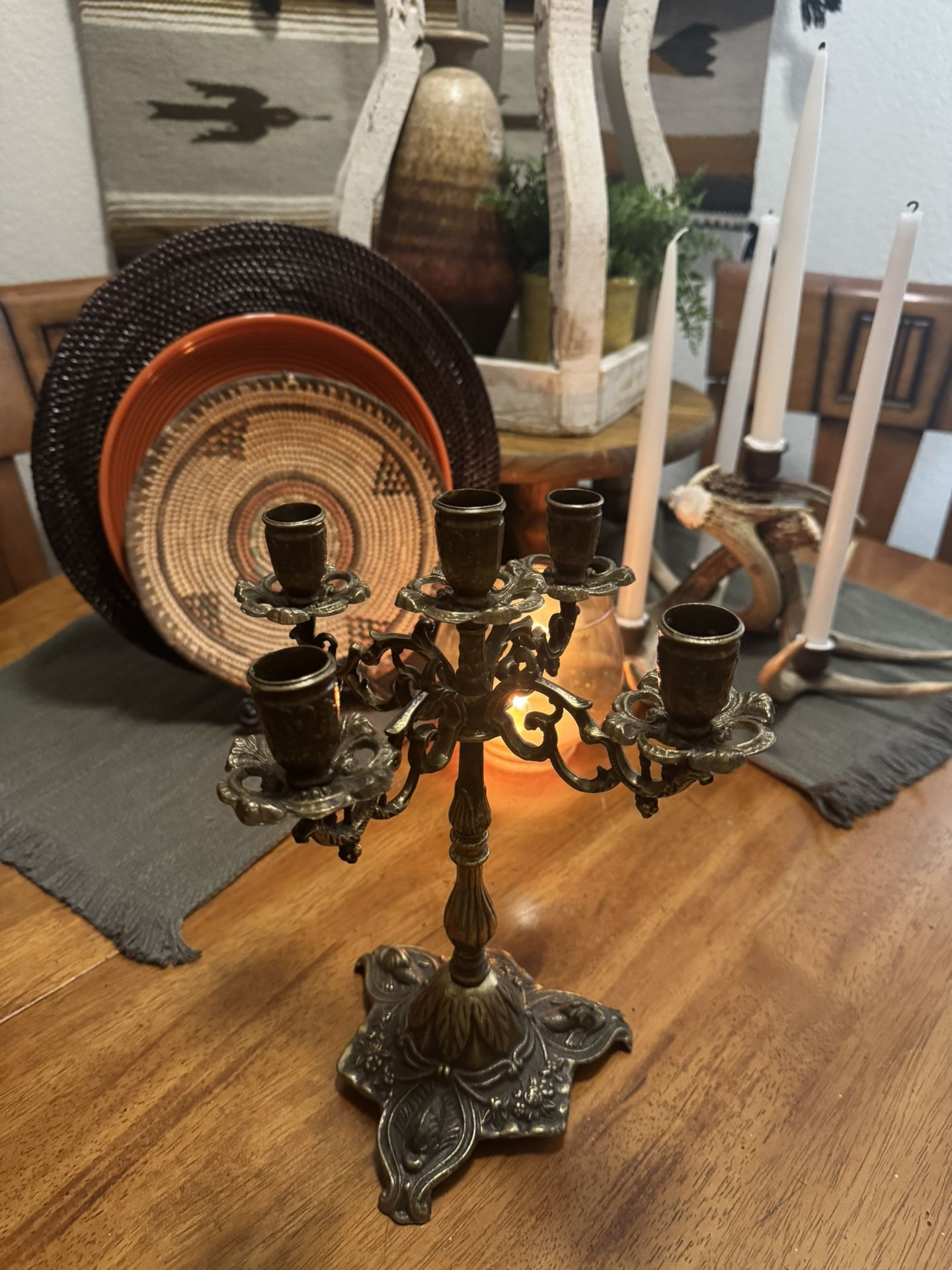 Antique Brass candelabra