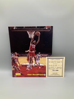 Alan Henderson Signed Autograph 8x10 W/COA, Signature Rookies