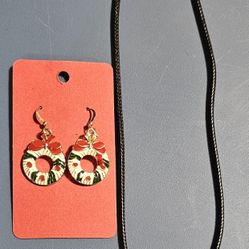 Christmas "11 Inch" necklace  and earring set