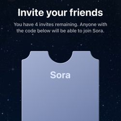 Sora 2 Invite Code 