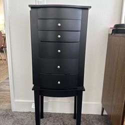 Jewelry Armoire Case - Dark Brown 40 inches tall