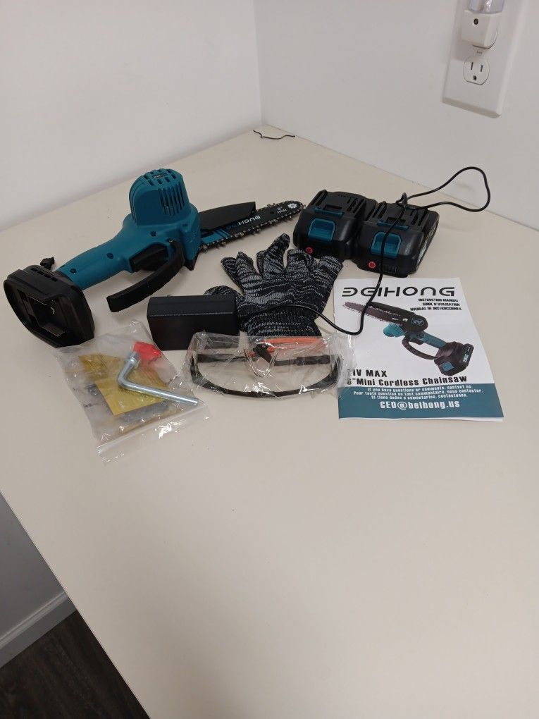 Brand New 21V 6" Mini Cordless Chainsaw FREE