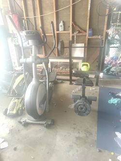 Elliptical Machine and Weight Bench