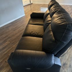 Faux Leather Couch 