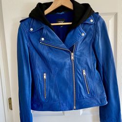 Leather Jacket With Hoodie 
