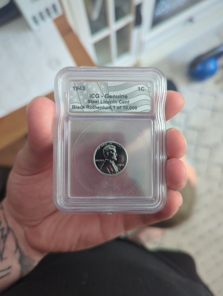Wheat Cent- 1943 Black Ruthenium- 1/10,000