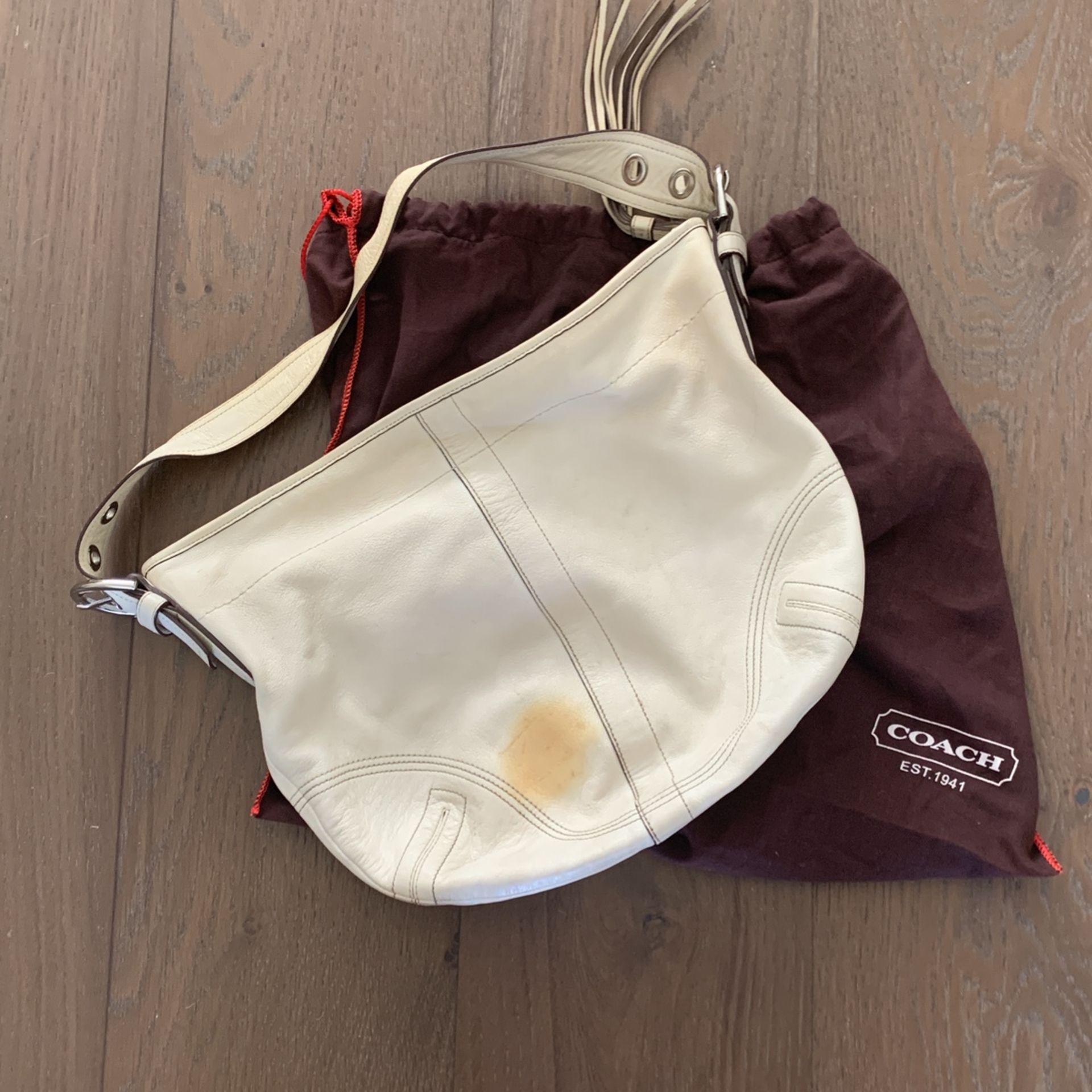 Coach Soho Hobo Bag - White Leather