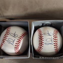 Nolan Ryan Two Signed Baseballs Commemorative Signed