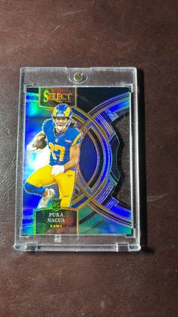 2023 Panini Select Puka Nacua Black & Green Prism Die Cut Rookie Refractor