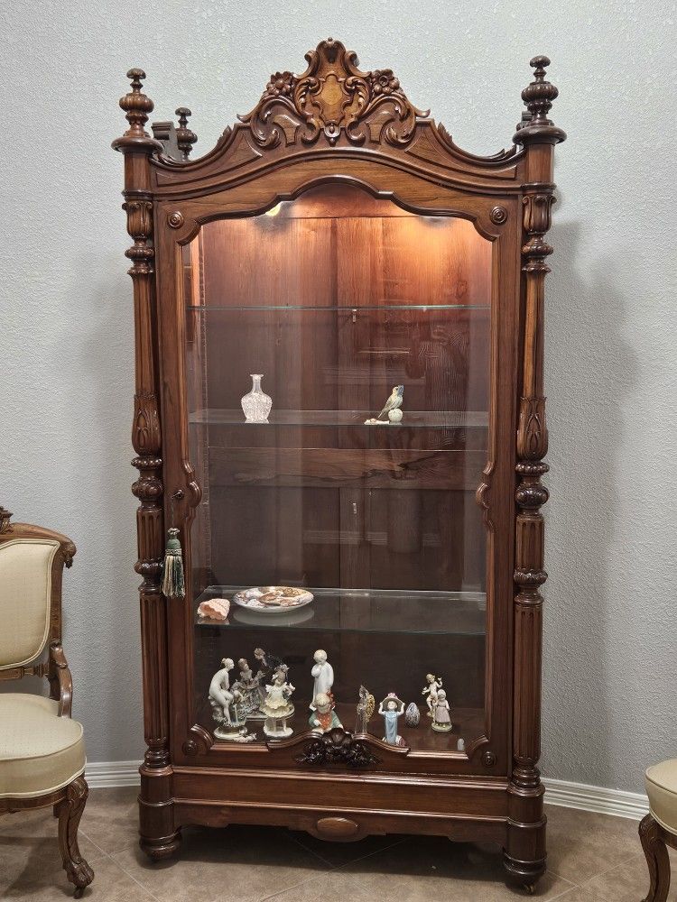 Beautiful Antique  Glass Cabinet